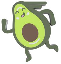 Imán para dorsal Aguacate Corriendo