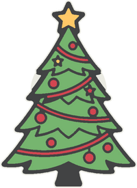 Imán para dorsal Arbol Navidad